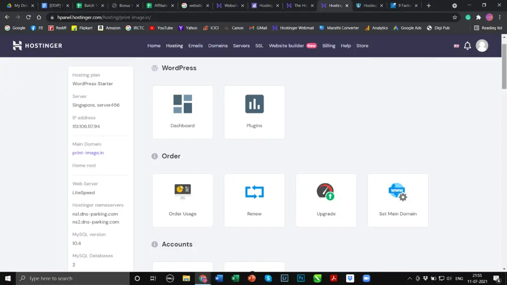 Hostinger User Interface